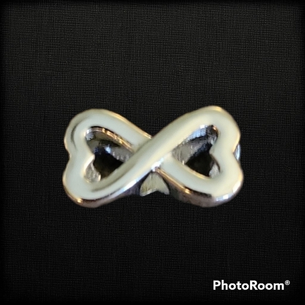 Jcm Stainless Steel Eternity Heart Valentine's Slider Charm